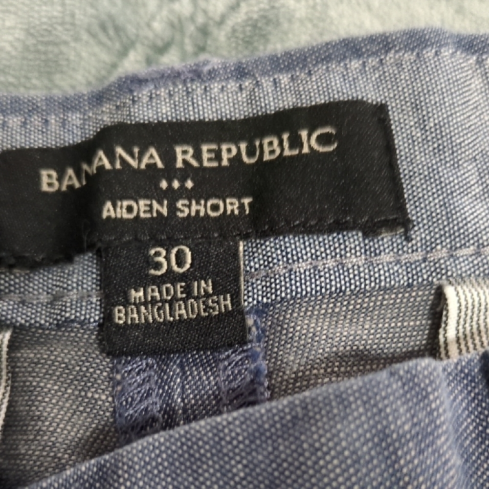 Banana Republic Blue Flat Front Shorts - Picture 2 of 2